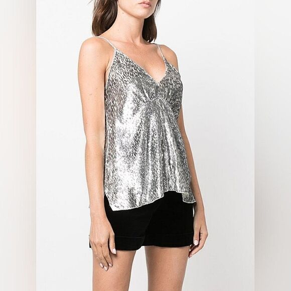 Encanto Lurex Fil Coupe Velvet Top in Estrella - Picture 1 of 10